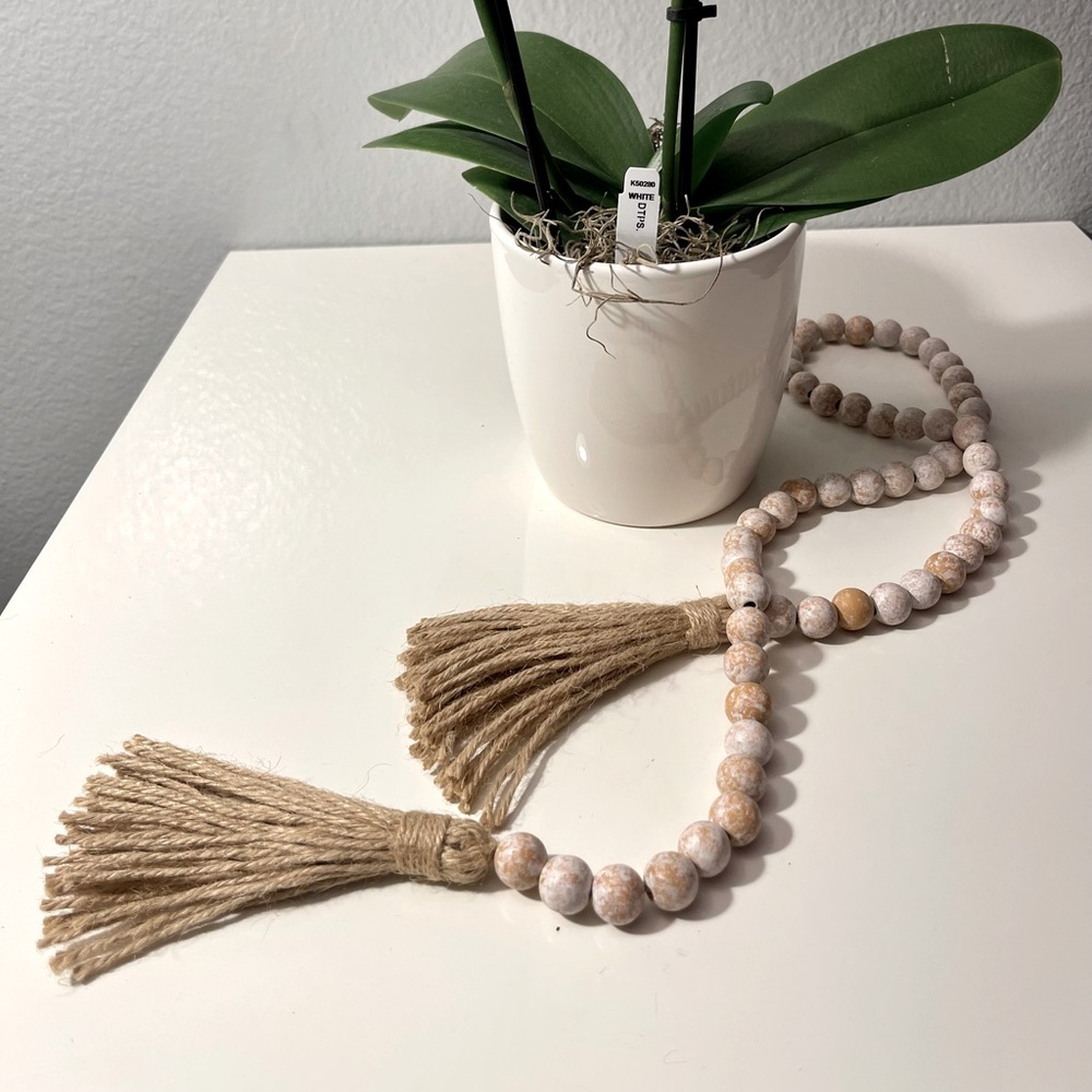 Wooden beads tassel home decor